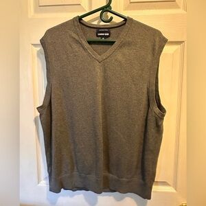 Lands' End Gray Sleeveless Sweater Vest, Men’s XL